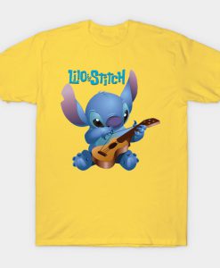 Stitch Play the Guitar Cute T-Shirt-SL