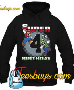 Super 4th Birthday Super Mario hoodie -SL