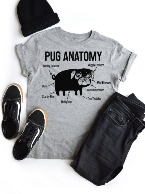 The Pug Anatomy Pug Tshirt SN