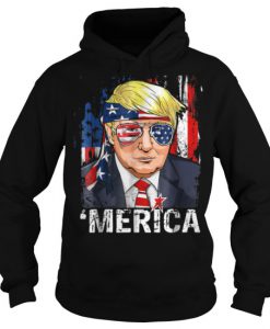 Trump Merica Murica 4th Of July American Flags hoodie SN