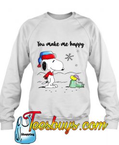 You Make Me Happy Snoopy And Woodstock sweatshirt-SL
