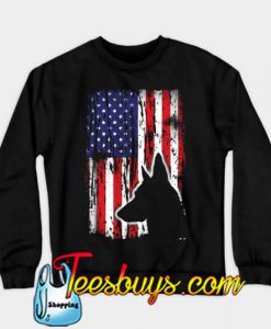 Belgian Malinois American Flag SWEATSHIRT NT