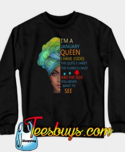 Black Women Capricorn Queen SWEATSHIRT NR