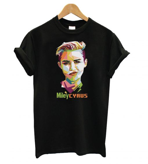 Geometric Celebrity Miley Cyrus T shirt NT