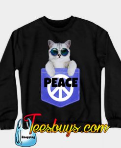 Hippie Cat Peace SWEATSHIRT NT