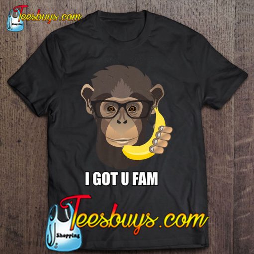 I Got You Fam Hipster Monkey With Banana Phone T-SHIRT NT