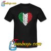 Italian Heart Flag Vintage T-SHIRT NT