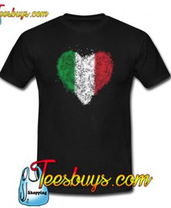 Italian Heart Flag Vintage T-SHIRT NT