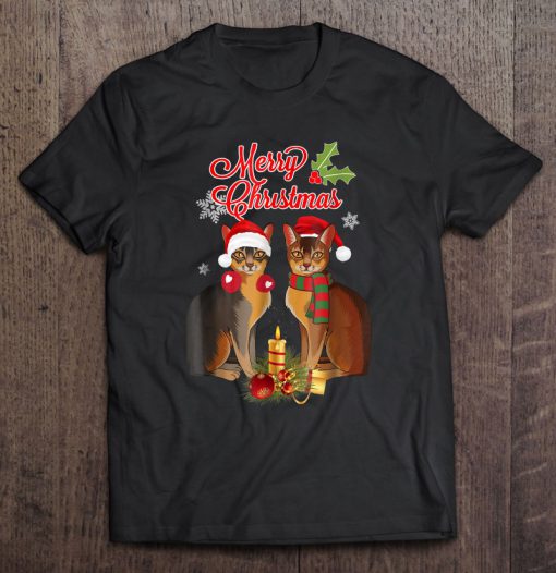 Merry Christmas Abyssinian Cat T-SHIRT NT