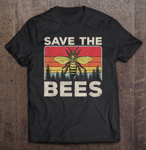 Save The Bees Retro Style T-SHIRT NT