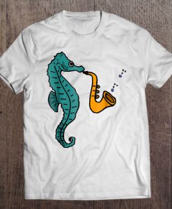 Seahorse Playing Saxophone T-SHIRT NT