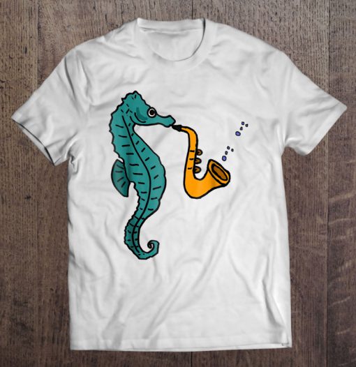 Seahorse Playing Saxophone T-SHIRT NT