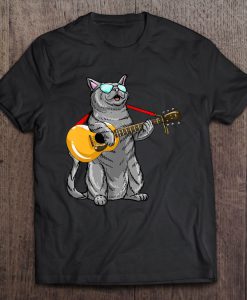 Cool Rock & Roll Cat T-SHIRT NT