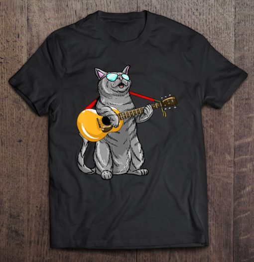 Cool Rock & Roll Cat T-SHIRT NT