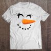 Eyelashes Christmas Outfit Snowman Face Costume t-shirt nt