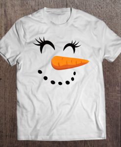 Eyelashes Christmas Outfit Snowman Face Costume t-shirt nt