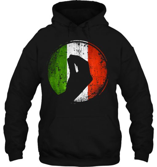 Italian Flag With Pointy Hand Gesture HOODIE NT