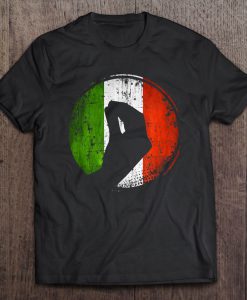 Italian Flag With Pointy Hand Gesture T-SHIRT NT