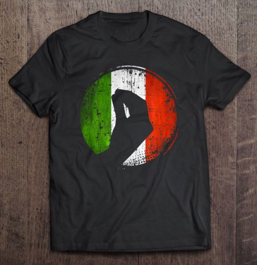 Italian Flag With Pointy Hand Gesture T-SHIRT NT