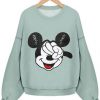 Mickey Mouse Print Crop Sweatshirt NT