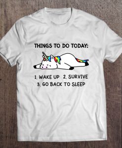 Things To Do Today Wake Up Survive Go Back To Sleep T-SHIRT NT