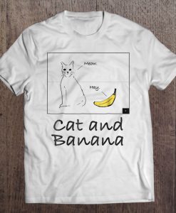 Cat And Banana T-SHIRT NT