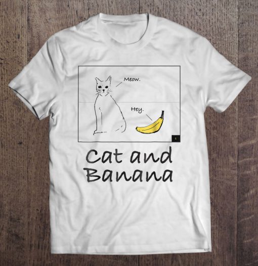 Cat And Banana T-SHIRT NT