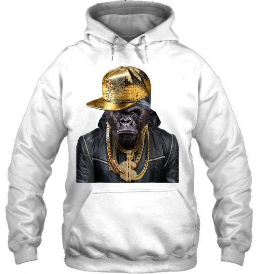 Grumpy Gorilla As Hip Hop Rapper HOODIE NT