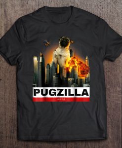 Pugzilla Funny Godzilla Pug Dog T-SHIRT NT