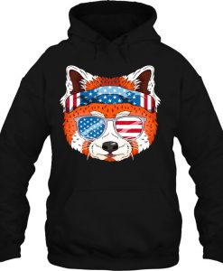 Red Panda American Flag Sunglasses Version HOODIE NT