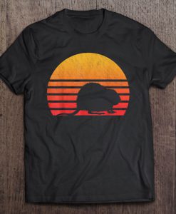 Vintage Retro Sunset Muskrat T-SHIRT NT