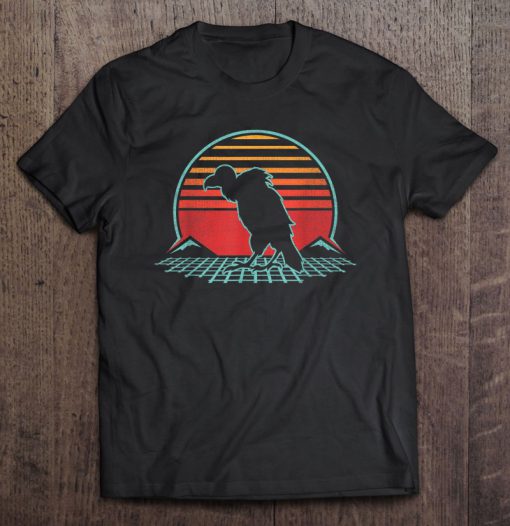 Vulture Bird Lover Sunset Vintage Version T-SHIRT