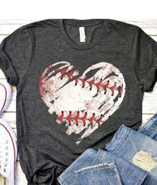 Baseball Heart t shirt RJ22