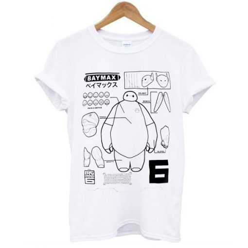 Big Hero Baymax Schematic t shirt RJ22