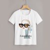 Figure & Letter Print t shirt RJ22