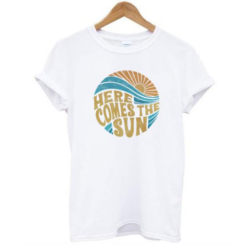 Here comes the sun vintage inspired beach graphic t shirt RJ22