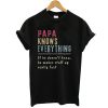 Papa Knows Everything If He Doesn’t Know He Makes Stuff Up Really Fast Vintage t shirt RJ22