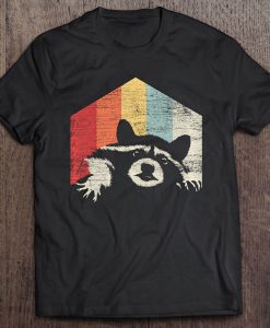 Raccoon Face Retro t shirt RJ22