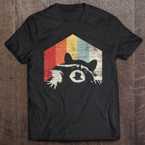 Raccoon Face Retro t shirt RJ22