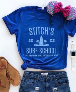 Stitch's Surf School t shirt RJ22