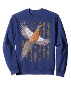 Usa American Flag Tree Camouflage Pheasant Hunting Gift Sweatshirt RJ22