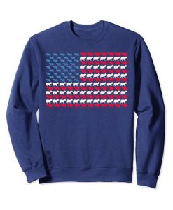 Capybara American Flag Mammal US 4th Of July Animal USA Gift Sweatshirt RJ22