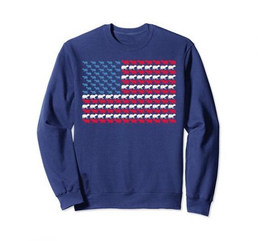 Capybara American Flag Mammal US 4th Of July Animal USA Gift Sweatshirt RJ22