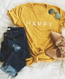 Happy Graphic Tee Summer tee t shirt RJ22