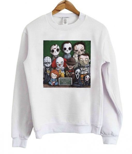 Horror Character Halloween Graphic Sweatshirt RJ22