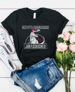 Mess with grammarsaurus and you’ll get Jurasskicked t shirt RJ22