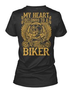 My Heart Belong To A Biker t shirt back RJ22