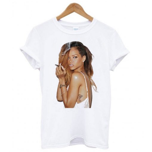 Rihanna Smoking Cigarette t shirt RJ22