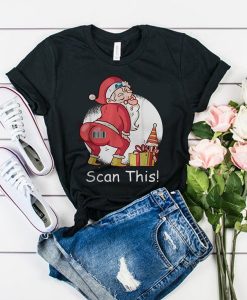 Santa Claus scan this t shirt RJ22