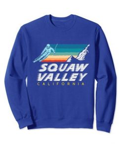 Squaw Valley Cali - USA Ski Resort 1980s Retro Sweatshirt RJ22